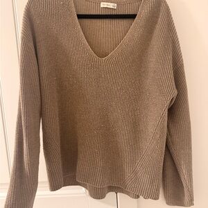 Gentle Fawn Taupe V-Neck Sweater